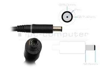 2HY84 Original Dell GaN-Netzteil 360 Watt abgerundete Bauform