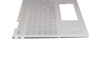 442.0BX02.0002 Original HP Tastatur inkl. Topcase DE (deutsch) silber/silber mit Backlight