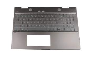 442.0ED07.0001 Original HP Tastatur inkl. Topcase DE (deutsch) grau/grau mit Backlight