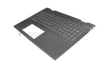 442.0ED07.0001 Original HP Tastatur inkl. Topcase DE (deutsch) grau/grau mit Backlight