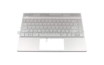 442.0EF0A.0001 Original HP Tastatur inkl. Topcase DE (deutsch) silber/silber mit Backlight