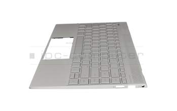 442.0EF0A.0001 Original HP Tastatur inkl. Topcase DE (deutsch) silber/silber mit Backlight