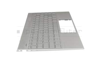 442.0EF0A.0001 Original HP Tastatur inkl. Topcase DE (deutsch) silber/silber mit Backlight