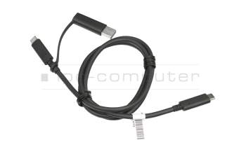 USB-C Daten- / Ladekabel schwarz 1,00m für Lenovo Yoga 500-14IHW (80N5)
