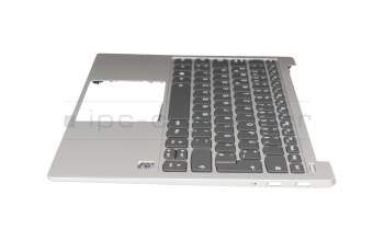 460.0FD04.0003 Original Lenovo Tastatur inkl. Topcase DE (deutsch) grau/silber mit Backlight