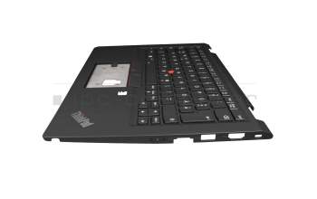 460.0JH09.0001 Original Lenovo Tastatur inkl. Topcase DE (deutsch) schwarz/schwarz mit Backlight und Mouse-Stick