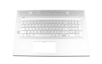 4600EJ0500011 Original HP Tastatur inkl. Topcase DE (deutsch) silber/silber mit Backlight