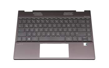 4600GA1T0001 Original HP Tastatur inkl. Topcase DE (deutsch) grau/grau mit Backlight