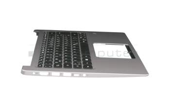 46M0E7CSC07393 Original Acer Tastatur inkl. Topcase DE (deutsch) schwarz/silber mit Backlight