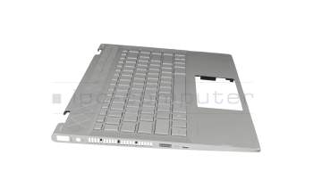 46M0E8CS0185 Original HP Tastatur inkl. Topcase DE (deutsch) silber/silber mit Backlight