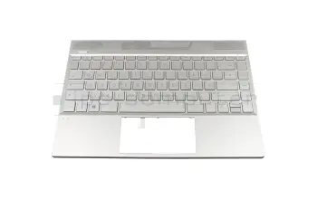 46M0EFCS0061 Original HP Tastatur inkl. Topcase DE (deutsch) silber/silber mit Backlight