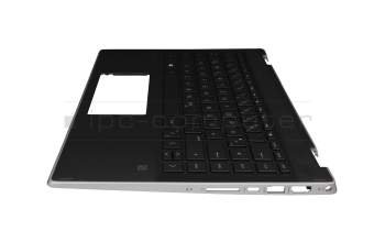 46M0GGCS0224 Original HP Tastatur inkl. Topcase DE (deutsch) schwarz/schwarz mit Backlight