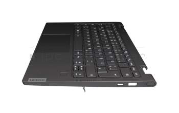 48EAA610.0GAFHYEX Original Lenovo Tastatur inkl. Topcase DE (deutsch) grau/grau mit Backlight