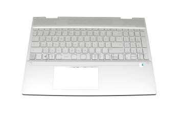 490.0GB07.AD0G Original Wistron Tastatur inkl. Topcase DE (deutsch) silber/silber mit Backlight (DIS)