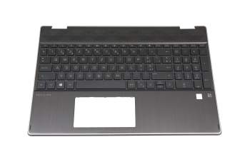 490.0GC07.AP00 Original HP Tastatur inkl. Topcase CH (schweiz) schwarz/schwarz mit Backlight