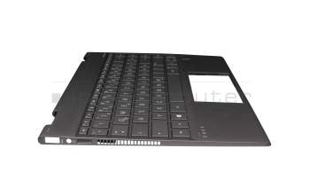 4900G907AC0G Original HP Tastatur inkl. Topcase DE (deutsch) grau/grau mit Backlight