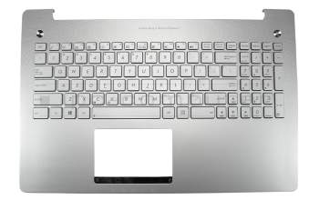 4H+N8B0M.L0A Original Asus Tastatur inkl. Topcase US (englisch) silber/silber mit Backlight