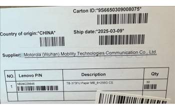 Lenovo 5B28C29846 TB-373FU Paper MB_8+256G CS