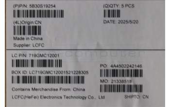 Lenovo 5B30S19254 BEZEL BEZEL L83L0W/TAPE&PositionRubber*4