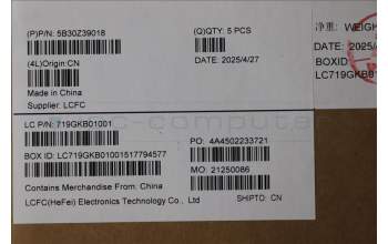 Lenovo 5B30Z39018 BEZEL FRU BEZEL ME470_B_CO_IR_TOUCH_ASSY