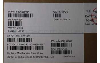 Lenovo 5B30Z39024 BEZEL FRU BEZEL MTM60_B_COVER_RGB_ASSY