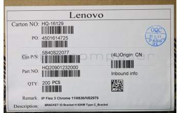 Lenovo 5B40S22077 BRACKET IO Bracket H 82KM Type C Bracket
