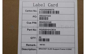 Lenovo 5B40S22348 BRACKET OLED Support Frame H 83NC