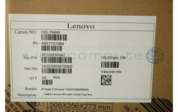 Lenovo 5C10S30347 CABLE Function BD Cable H 82QS Pogo Blue