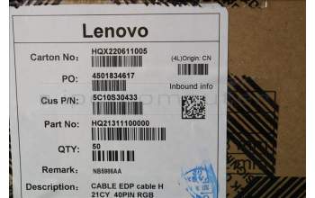 Lenovo 5C10S30433 CABLE EDP cable H 21CY_40PIN RGB