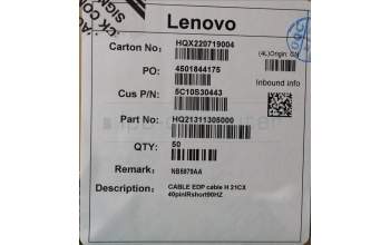 Lenovo 5C10S30443 CABLE EDP cable H 21CX 40pinIRshort90HZ