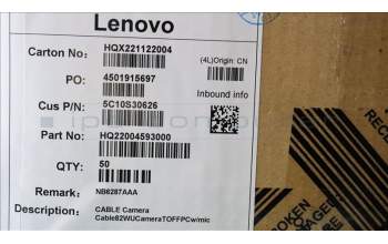 Lenovo 5C10S30626 CABLE Kamerakabel 82WUCameraTOFFPCw/mic