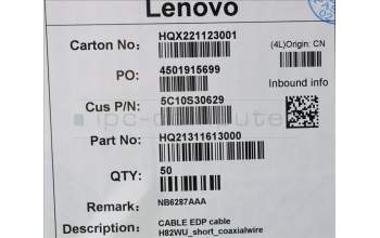 Lenovo 5C10S30629 CABLE EDP cable H82WU_short_coaxialwire