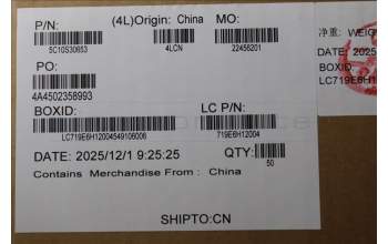 Lenovo 5C10S30653 CABLE Cable L 82YT M/B-IO LUXSHARE
