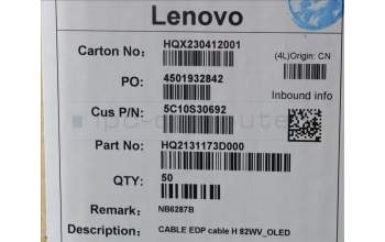 Lenovo 5C10S30692 CABLE EDP cable H 82WV_OLED