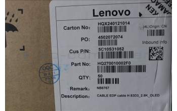 Lenovo 5C10S31052 CABLE EDP cable H 83D3_2.8K_OLED