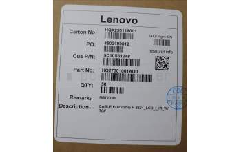 Lenovo 5C10S31248 CABLE EDP cable H 83J1_LCD_t_IR_W/ TOF