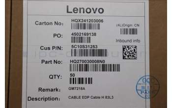 Lenovo 5C10S31253 CABLE EDP Cable H 83L3
