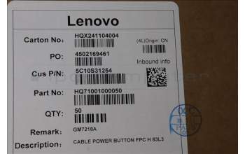 Lenovo 5C10S31254 CABLE POWER BUTTON FPC H 83L3