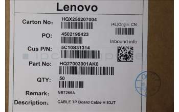 Lenovo 5C10S31314 CABLE TP Board Cable H 83JT
