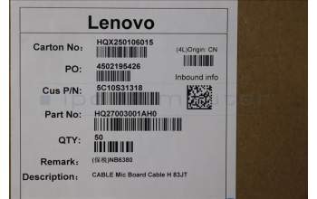 Lenovo 5C10S31318 CABLE Mic Board Cable H 83JT
