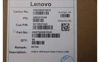 Lenovo 5C10S31343 USB Board Cable H 83JU LVDS