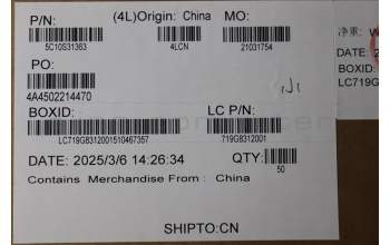 Lenovo 5C10S31363 CABLE Cable L 83N3 M/B-TP/B LJYI