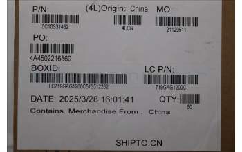 Lenovo 5C10S31452 CABLE Cable L 83F5 PMIC/B LJYI
