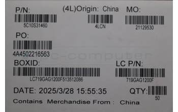 Lenovo 5C10S31460 CABLE Cable L 83F5 CAMERA/B LJYI