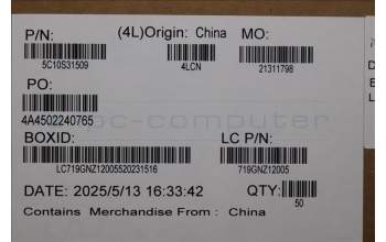 Lenovo 5C10S31509 CABLE Cable L 83LT EDP CABLE IPS MGE