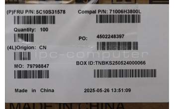 Lenovo 5C10S31578 CABLE Kamerakabel C 83JH