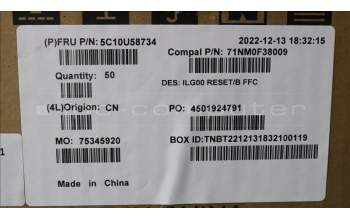 Lenovo 5C10U58734 CABLE M60q Reset Cable