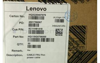Lenovo 5C11H81418 CABLE FRU Pen power cable