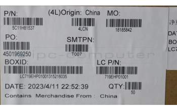 Lenovo 5C11H81537 CABLE FRU CABLE H-CONN SET M/B 5M CAMERA