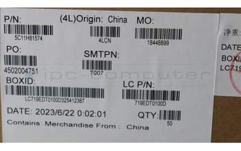 Lenovo 5C11H81574 CABLE FRU CABLE KX3B0_RGB_CAM_CABLE_PC